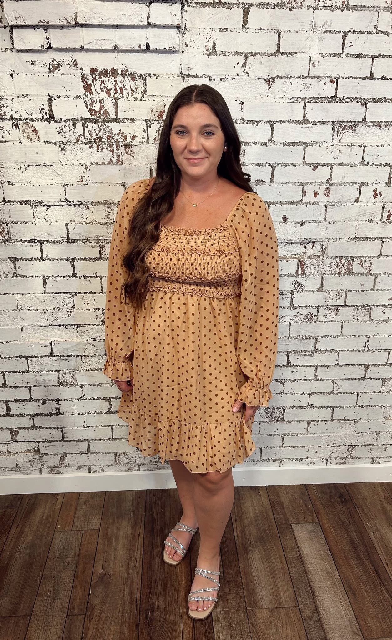 Brown Polka Dot Dress