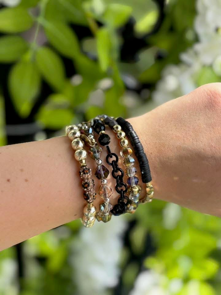 Erimish Black Set of 5 Bracelet