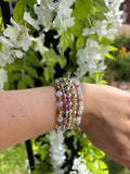 Erimish Pink & Green Set of 5 Bracelet