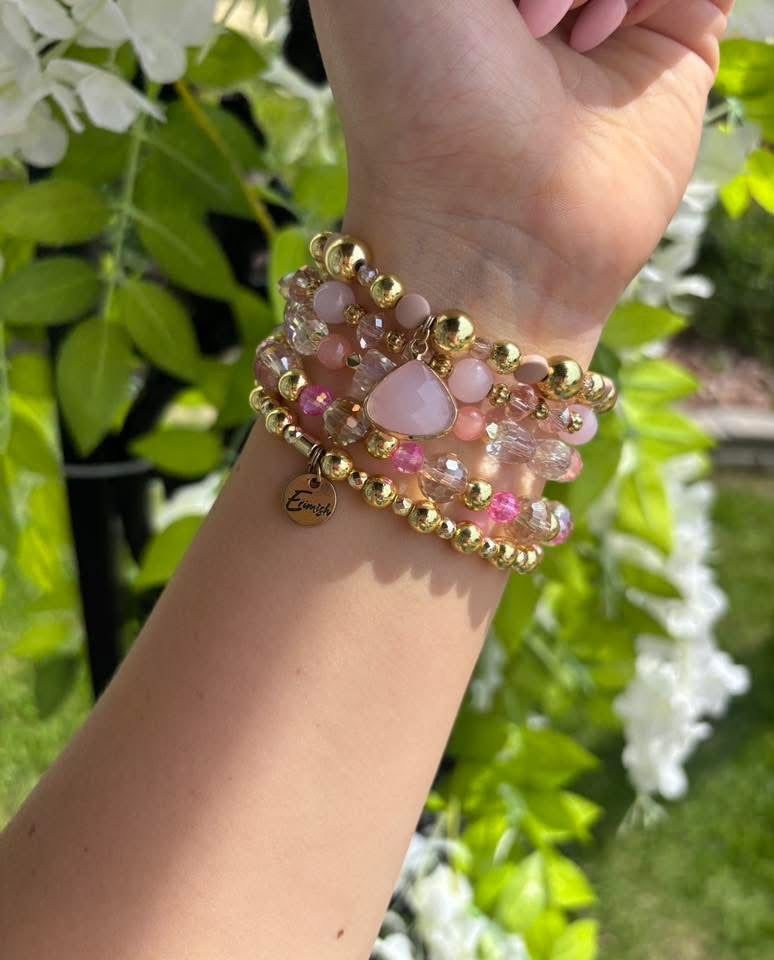 Erimish Light Pink Set of Five Bracelet