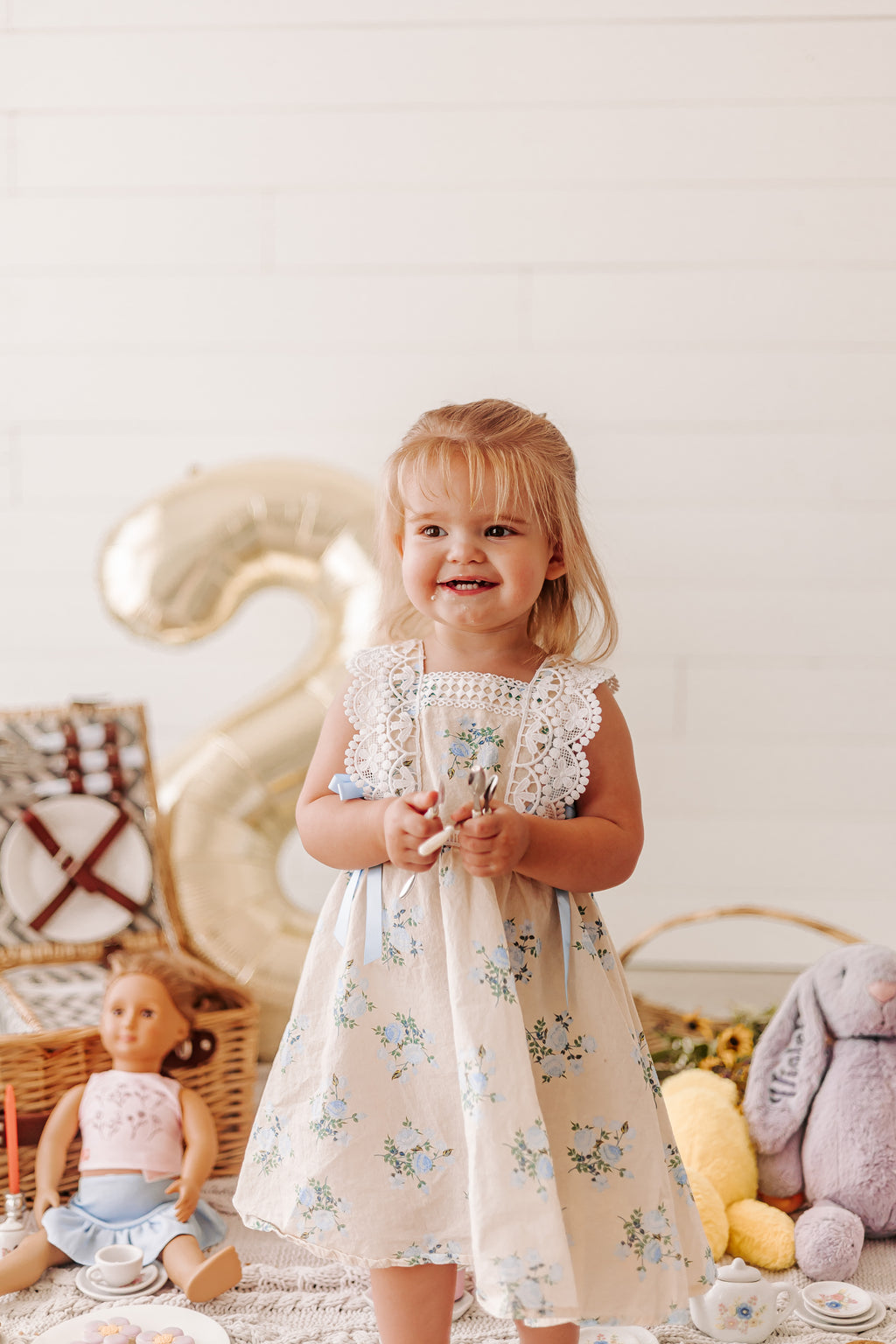 Lace Trimmed Bow Dress
