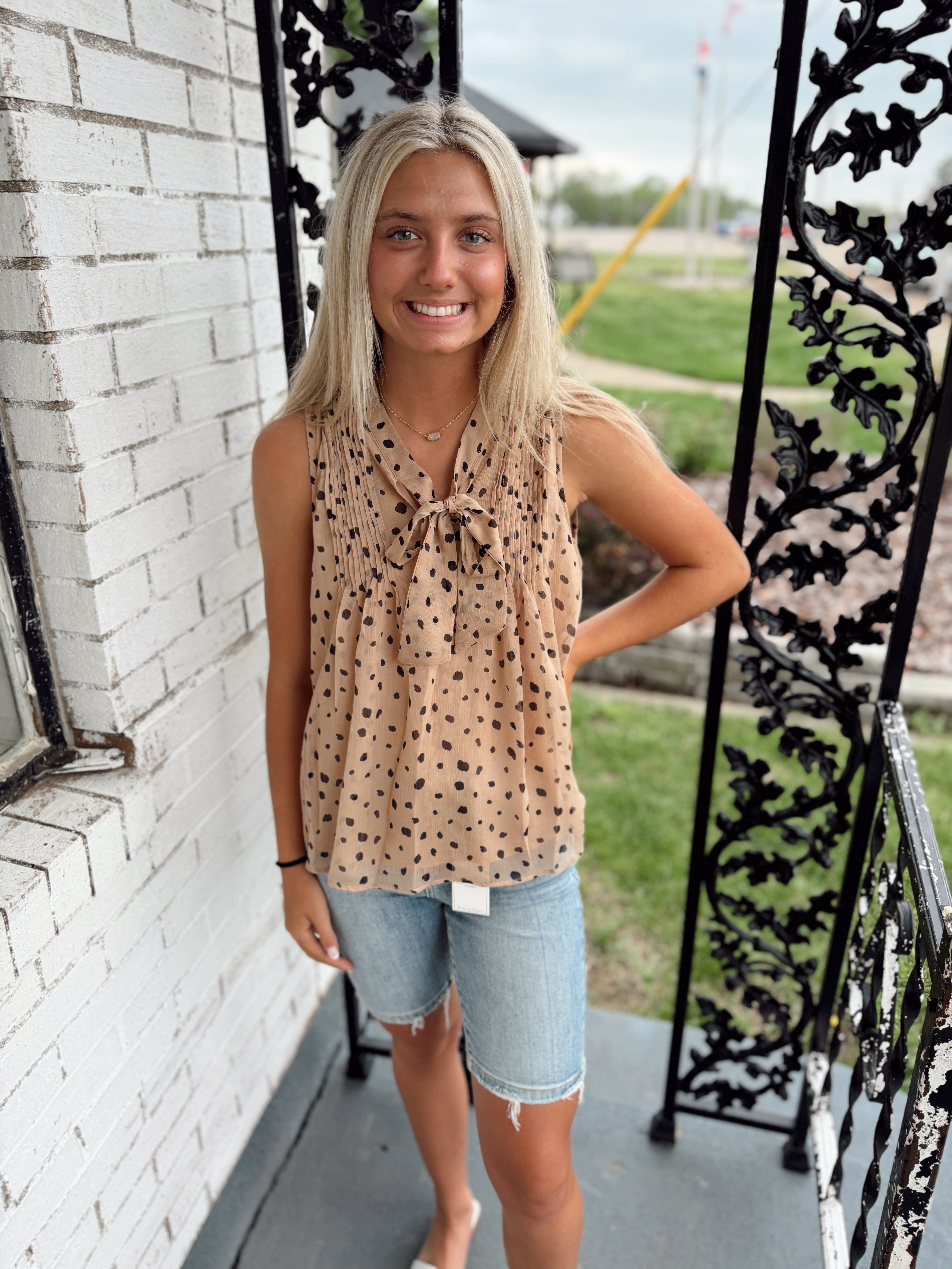 Chiffon Print Tank Top