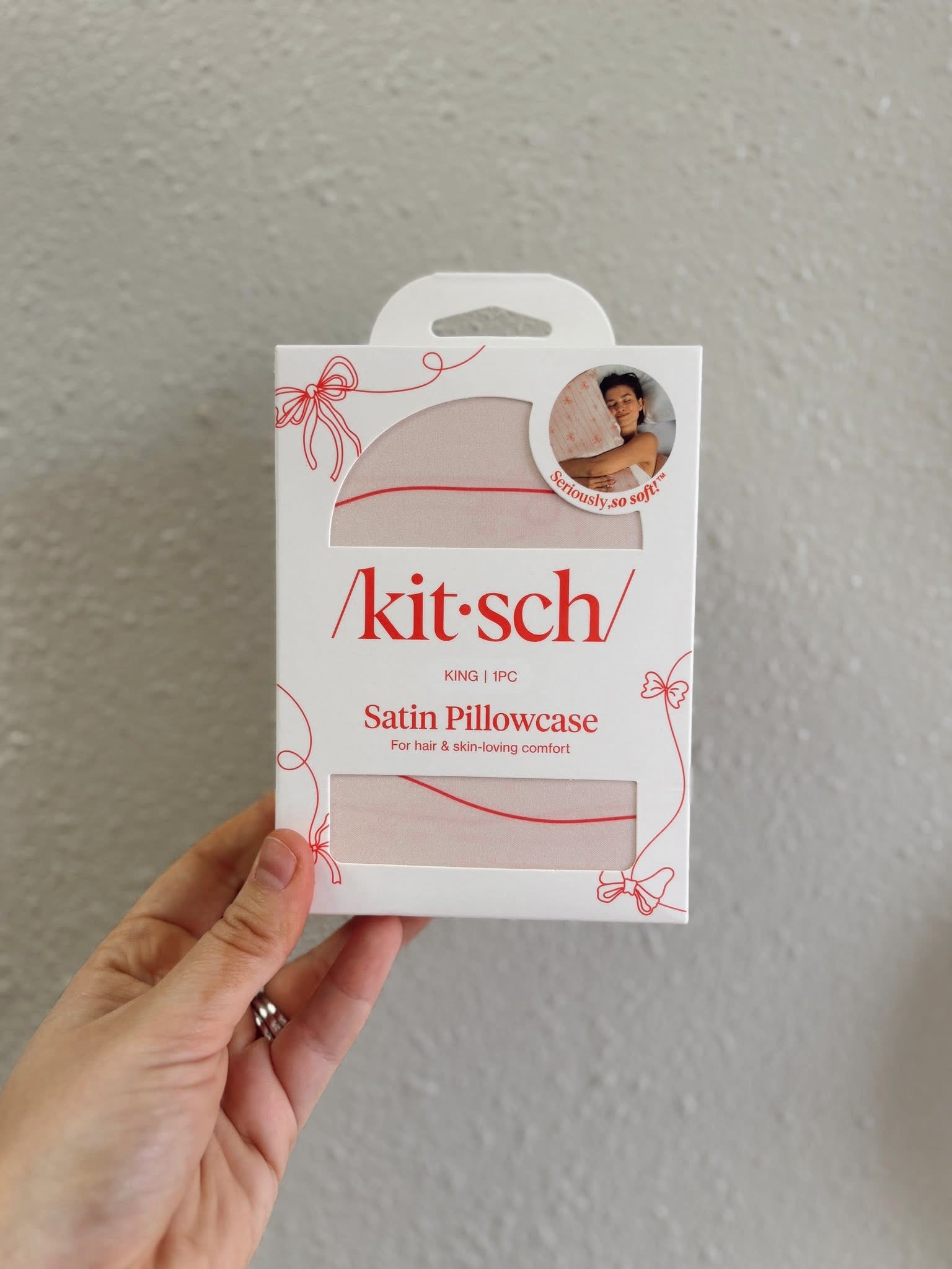 Kitsch Bow Satin Pillowcase