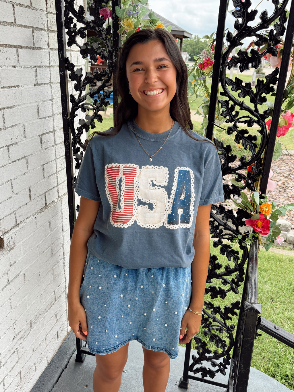 Blue USA Graphic Tee
