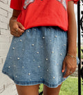 Denim Pearl Skort