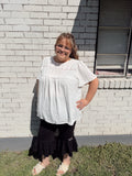 Curvy White Short Sleeve