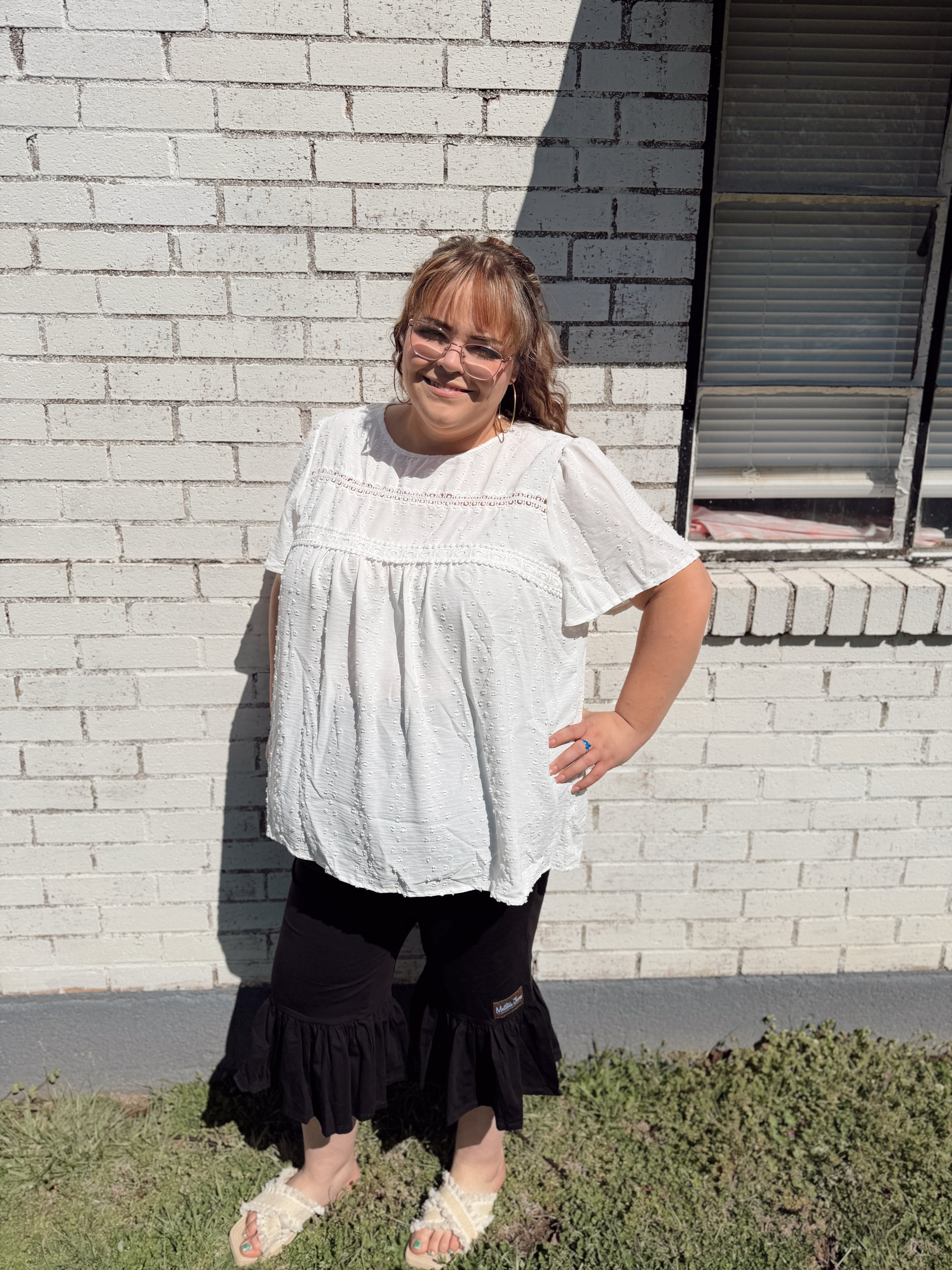 Curvy White Short Sleeve
