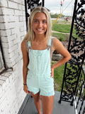Risen Mint Shorts Romper