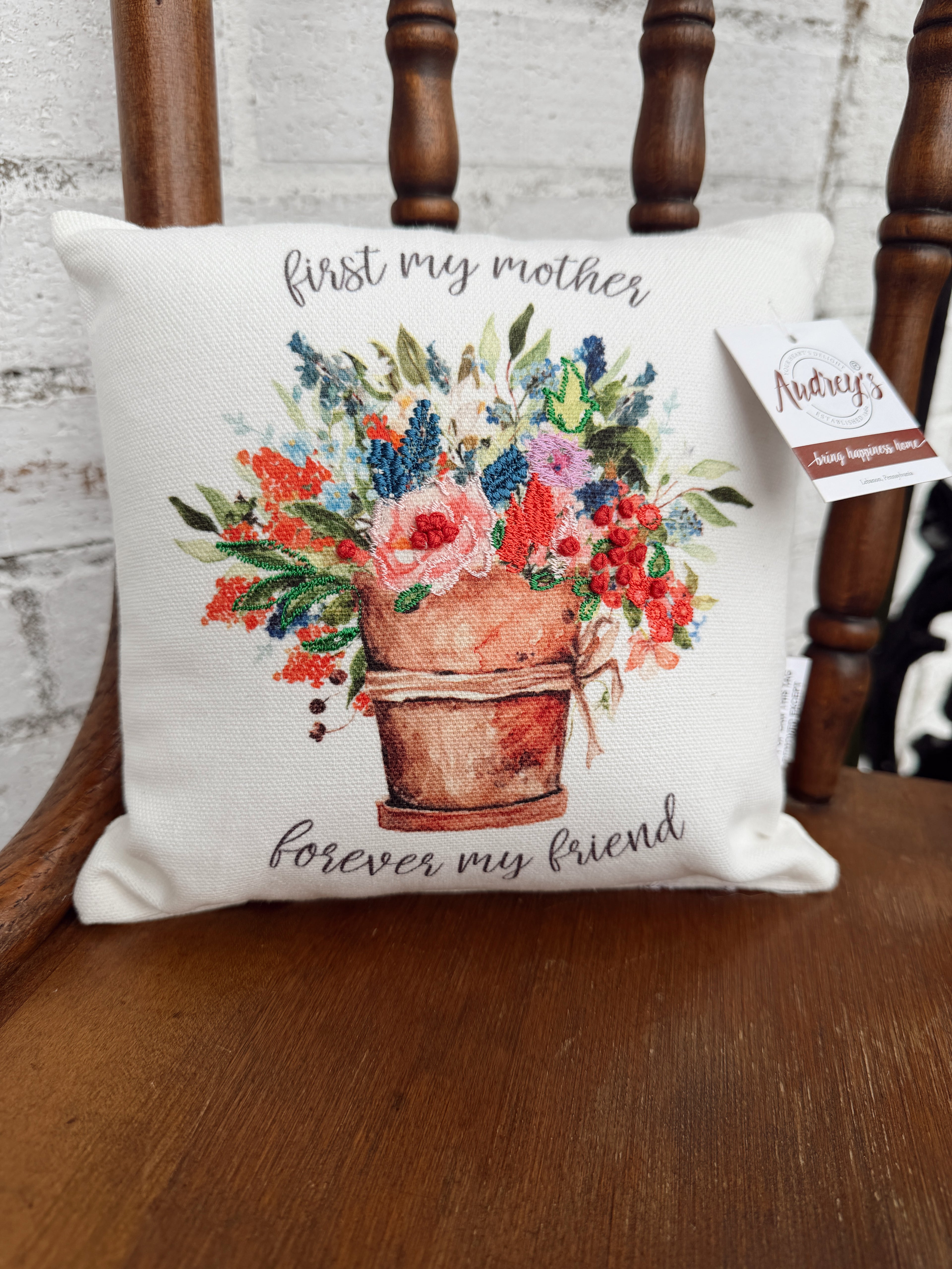 First My Mom Forever My Friend Pillow