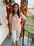 Pink Floral Button Up