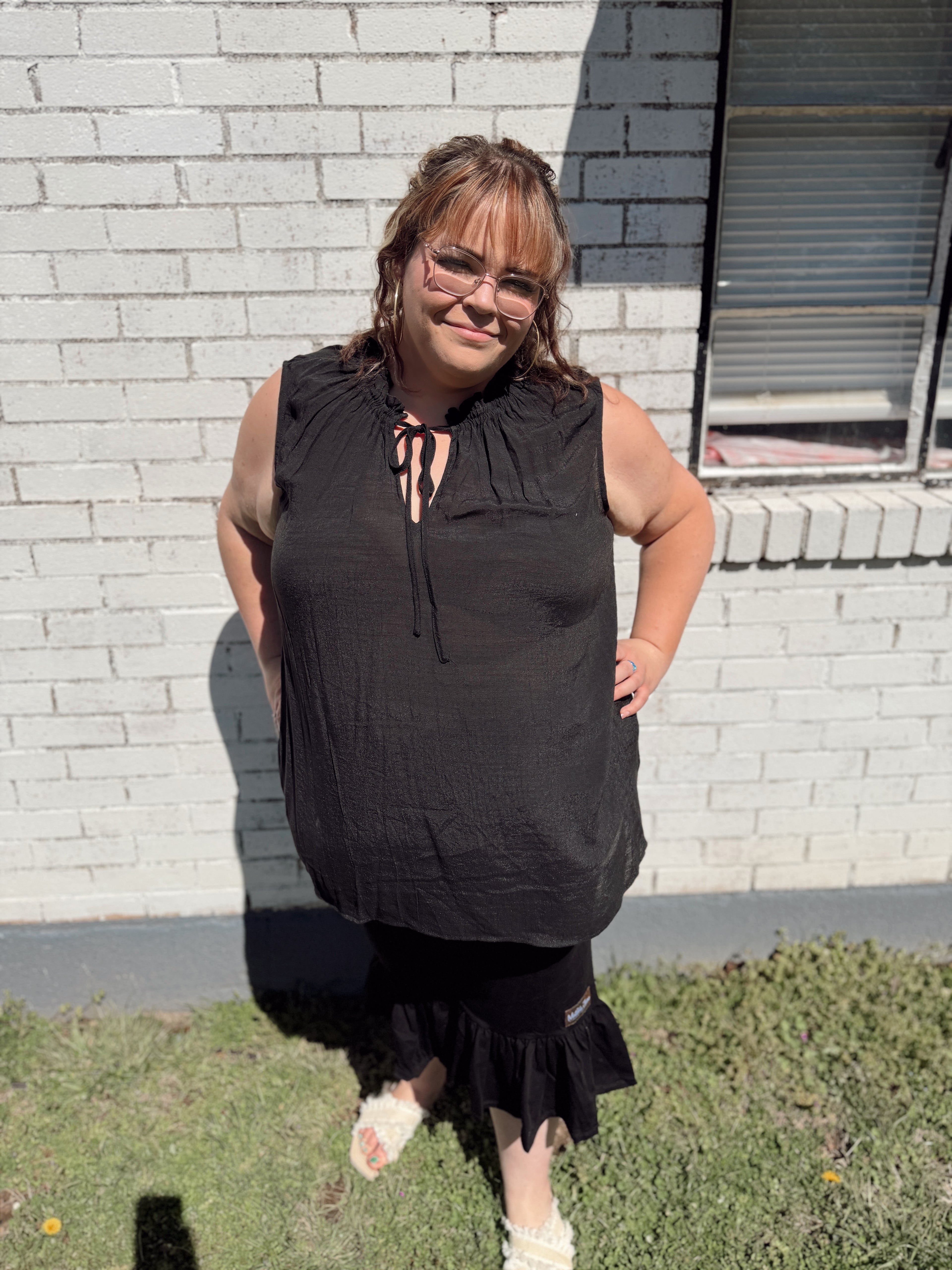 Curvy Black Tank Top