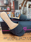 Corkys - Our lil secret - black with white polkadots sandals
