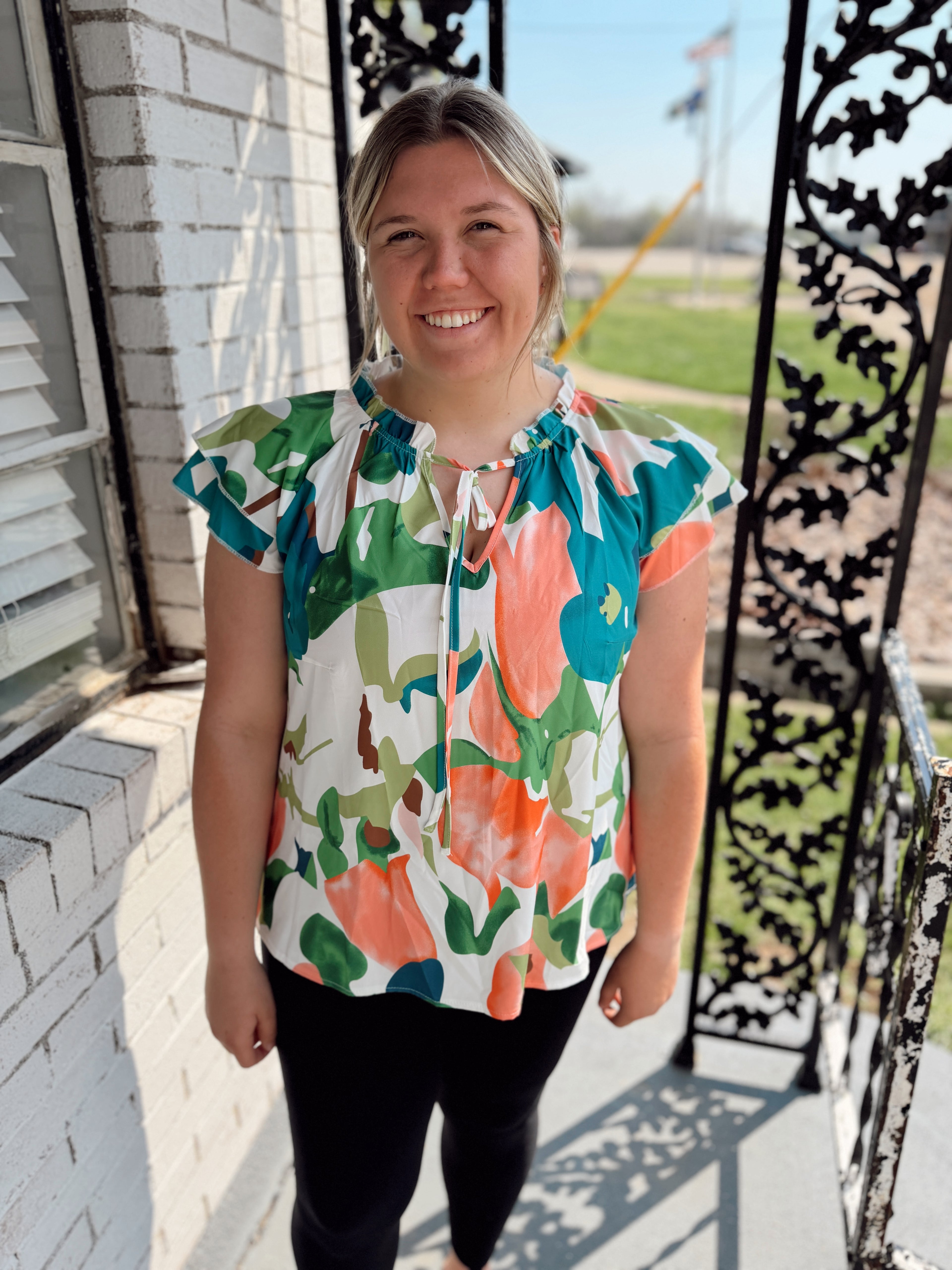 Green Boho Blouse