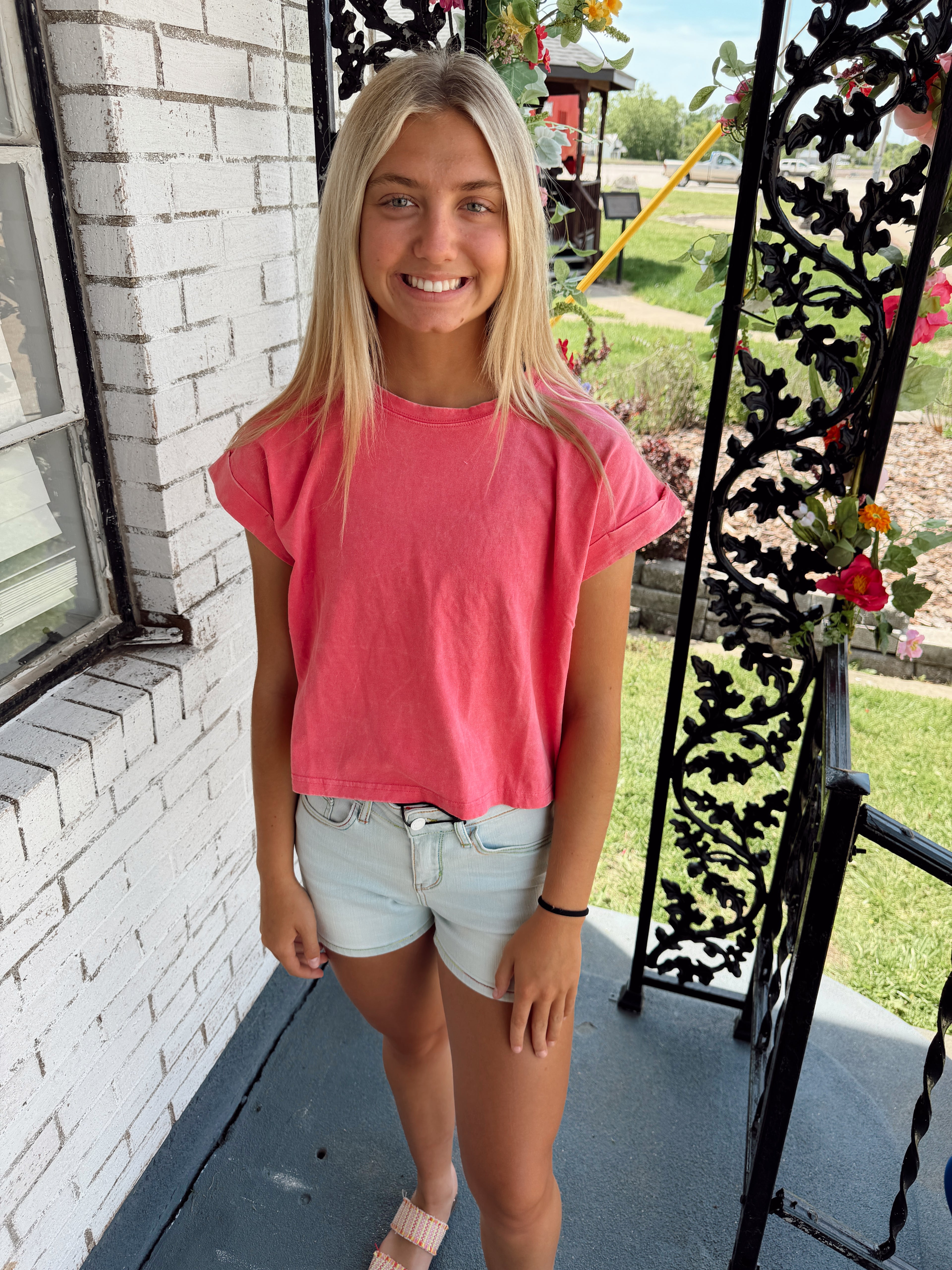 Zenana Pink Wash Top