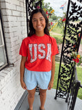 Red USA Graphic Tee