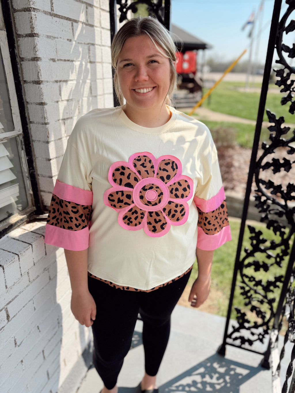 Pink Leopard Top