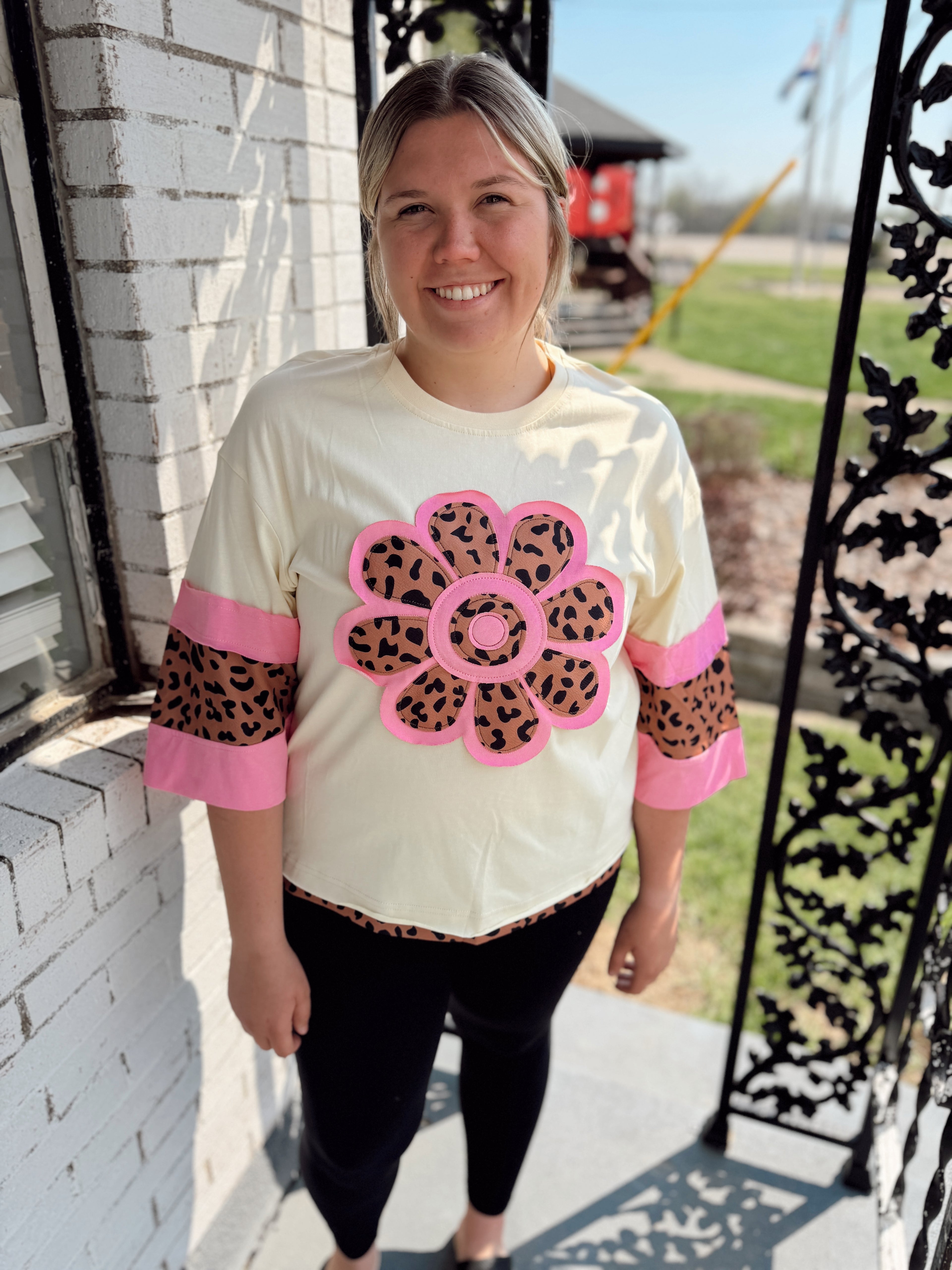Pink Leopard Top