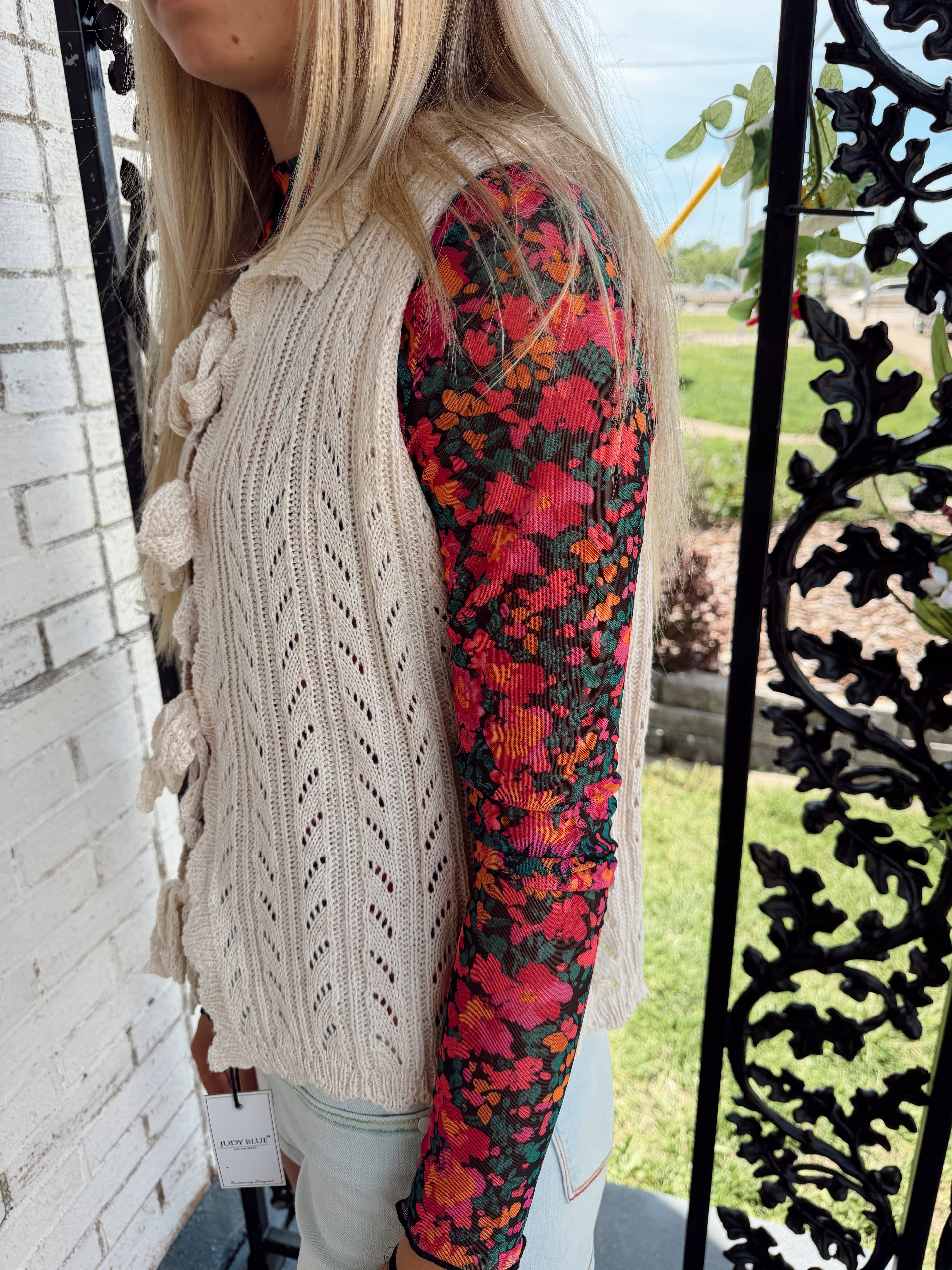 Floral Mesh Undershirt