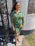 Green Kodi Floral Short Dress