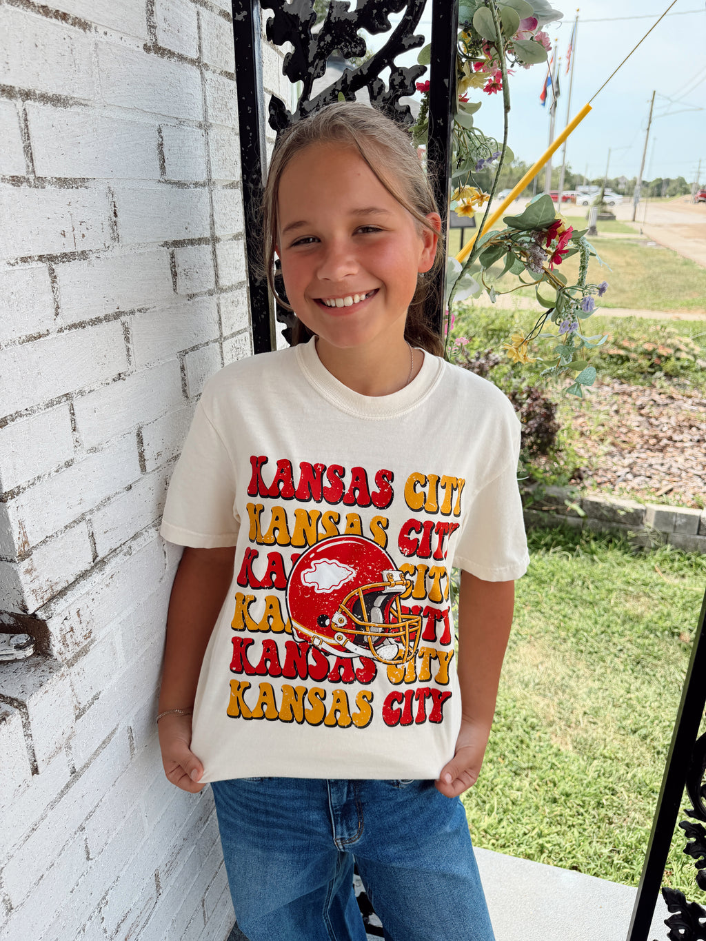 KANSAS CITY BUBBLE STACK TEE (IVORY)
