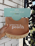 You're a Peach Silicone Baby Bibs Set of 2