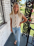 Tie Front Knit Tank Top