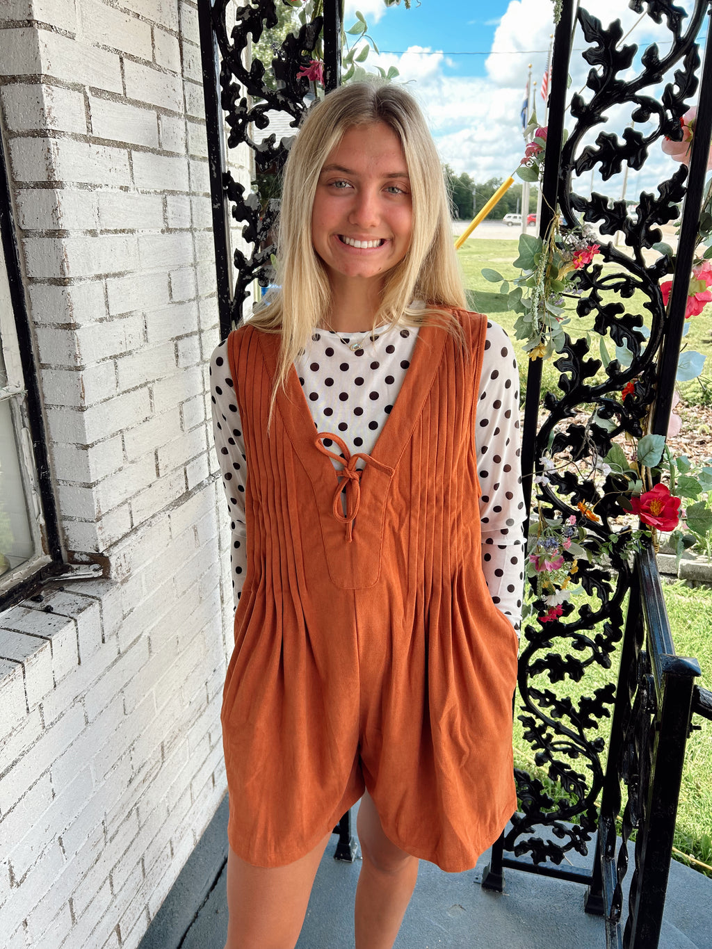 Polka Dot Mesh Undershirt