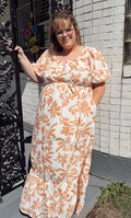 Curvy Floral Summer Maxi Dress