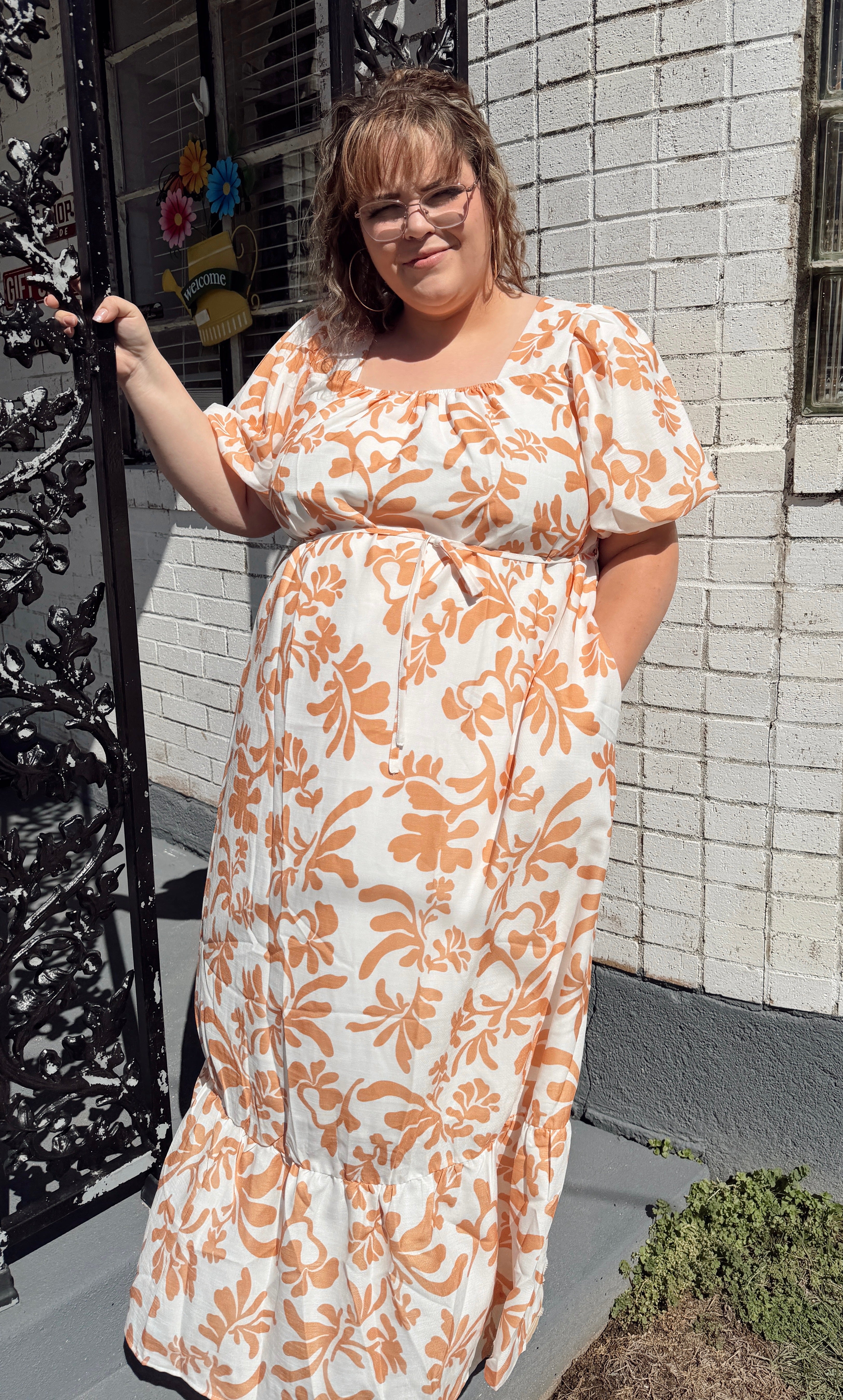 Curvy Floral Summer Maxi Dress