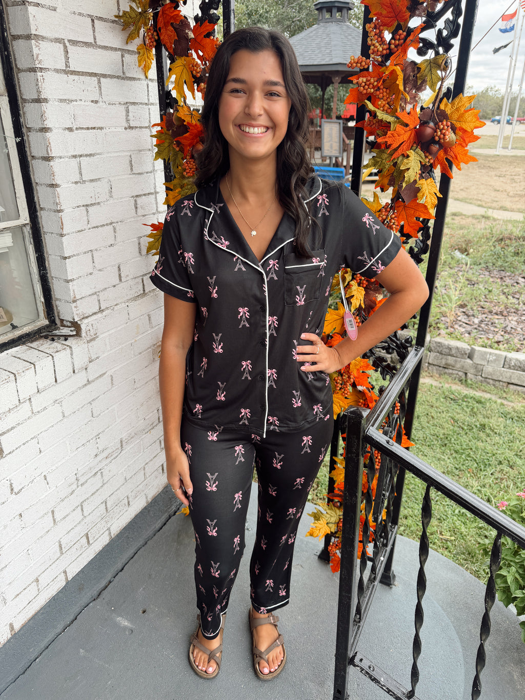 S/S YUMMY TOP & PULL ON PANT PJ SET