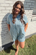 Zenana Mineral Washed Romper