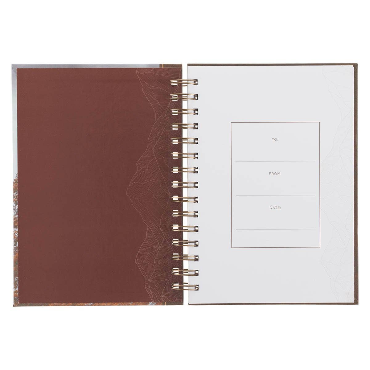 Journal Spiral-bound Brown Mountain Faith Matt. 17:20