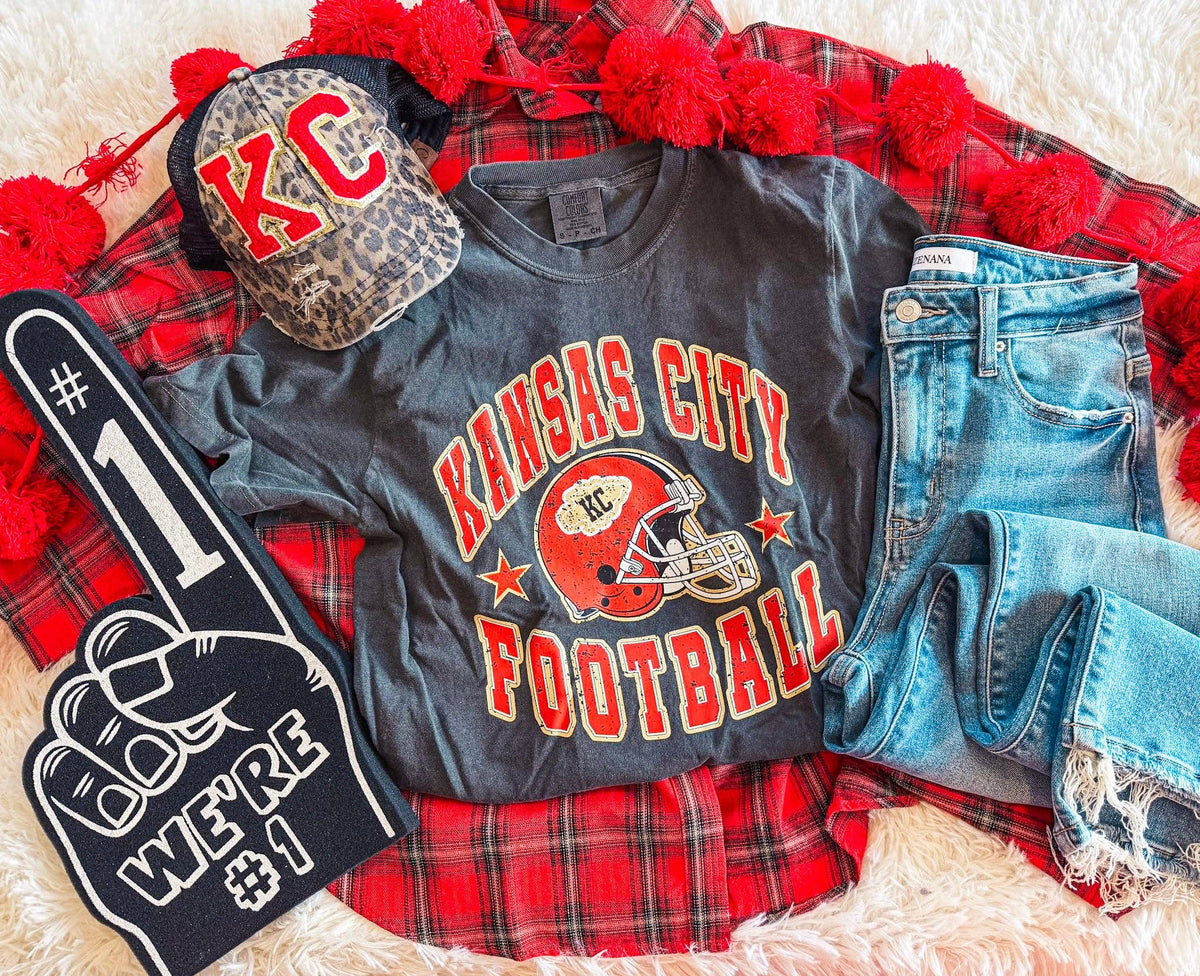 KANSAS CITY FOOTBALL TEE (PEPPER)