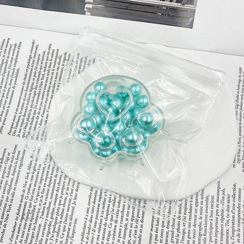 Cat Paw Bead Squishy Clear Sensory Stress Relief Toy