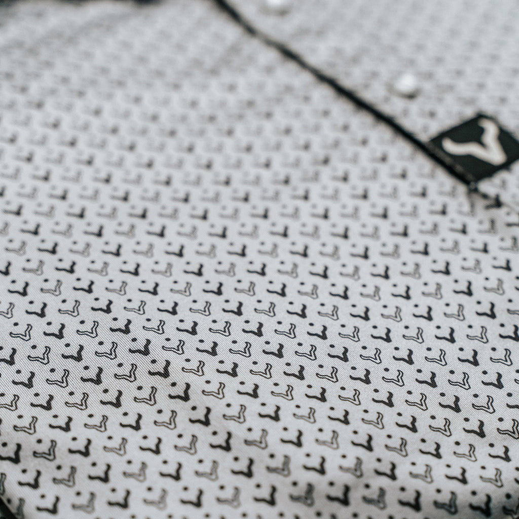 Vexil Brand – Western Pearl Snap Polo - Icon | Silver