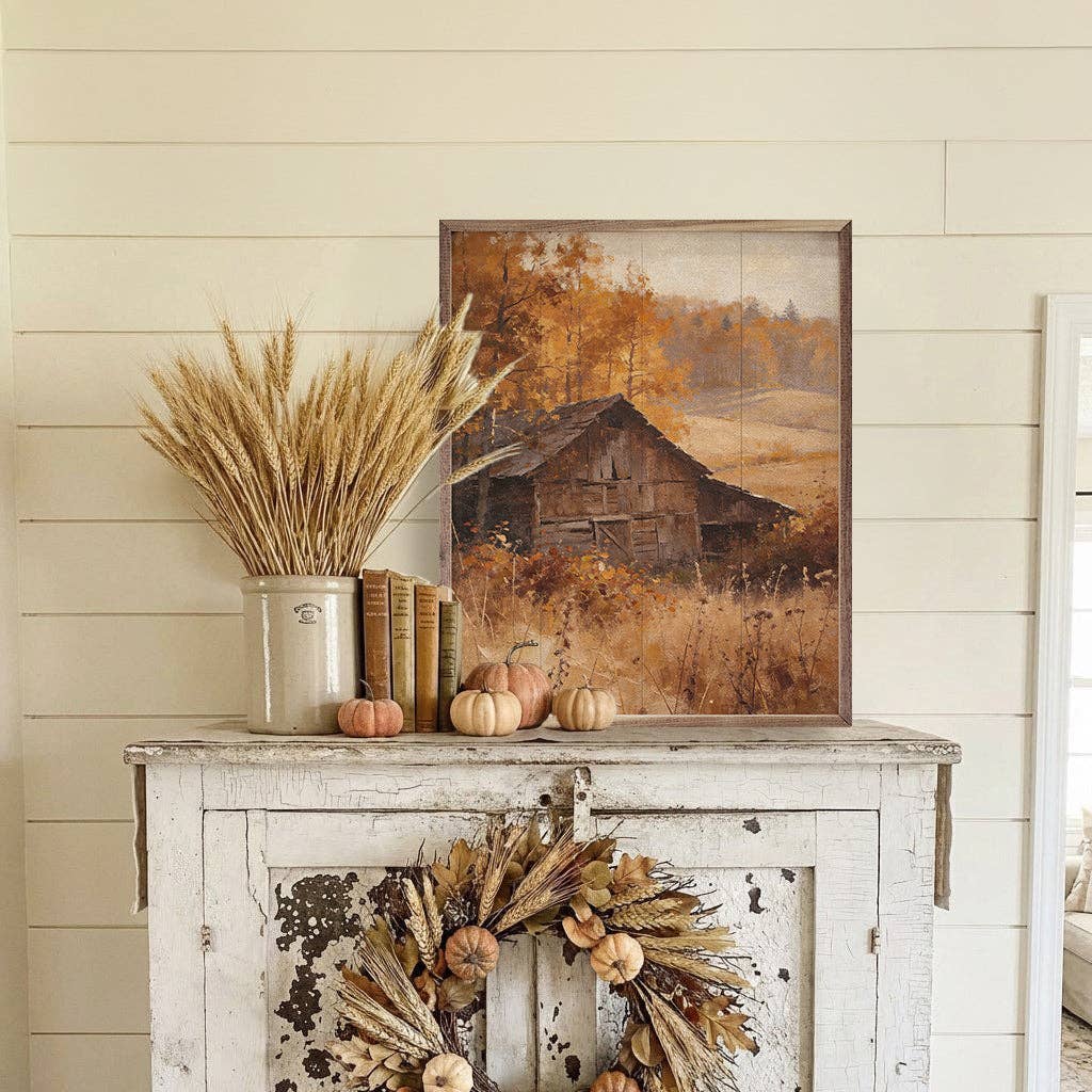 Barn In Autumn Valley