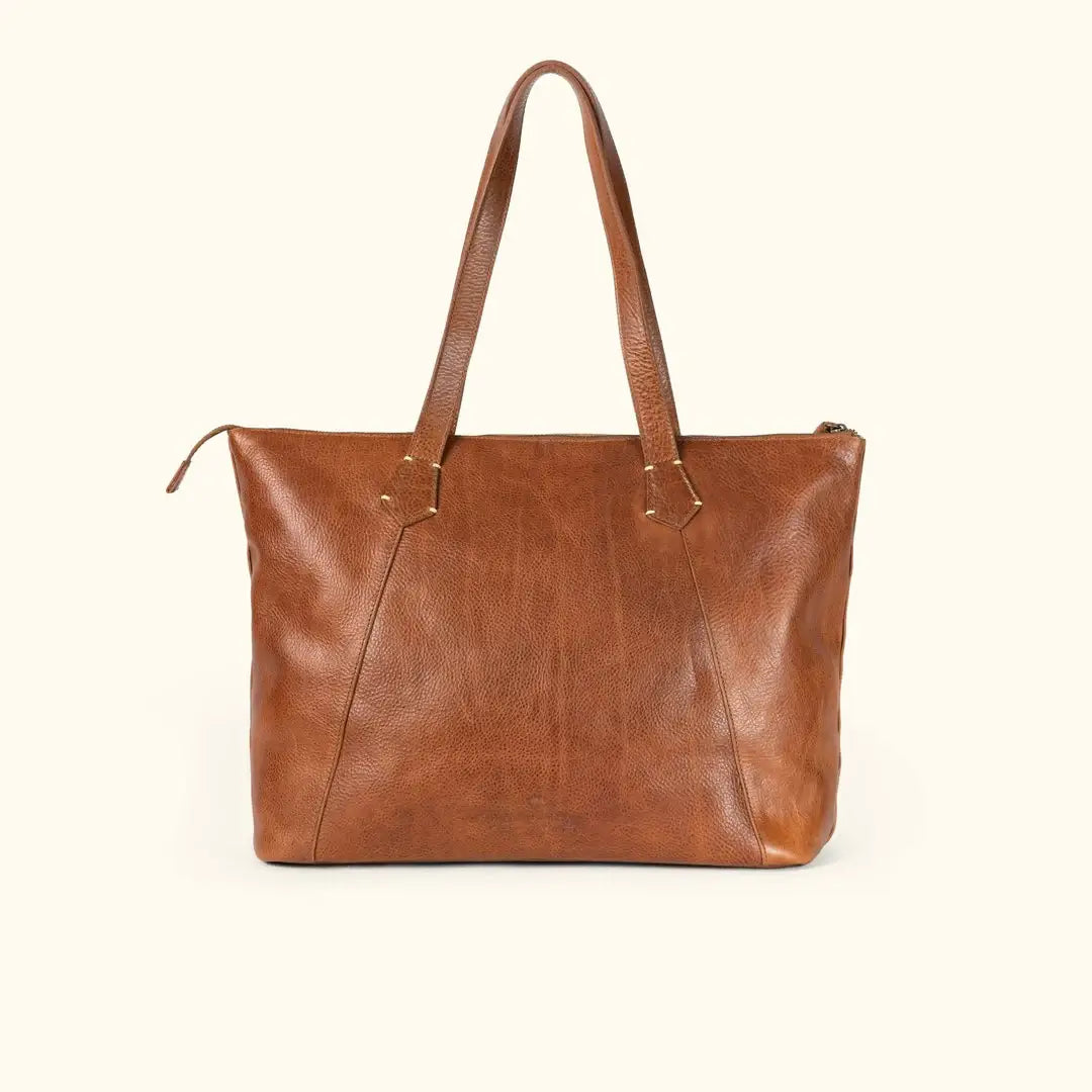 Handmade Buffalo Leather Tote Bag for Women—19 Inches