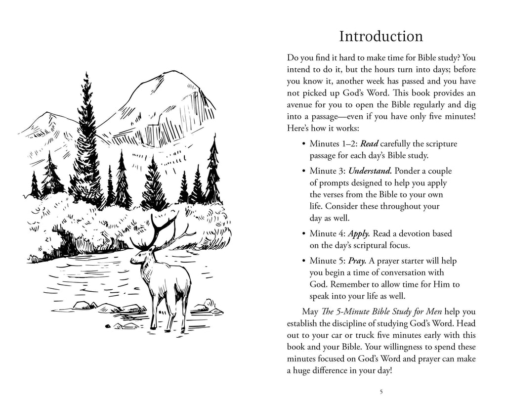 The 5-Minute Bible Study for Men: Pursuing a Life That Matte