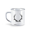 Retro Enamel-Style Camper Mug with Antlers