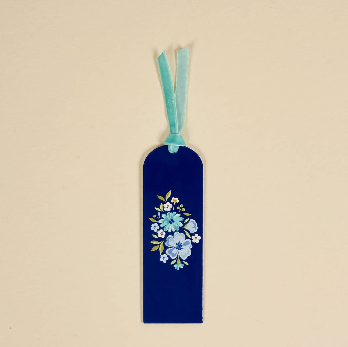 Acrylic Bookmark–Dainty Floral Navy