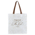 Tote White/Brown Trust in the Lord Prov. 3:5