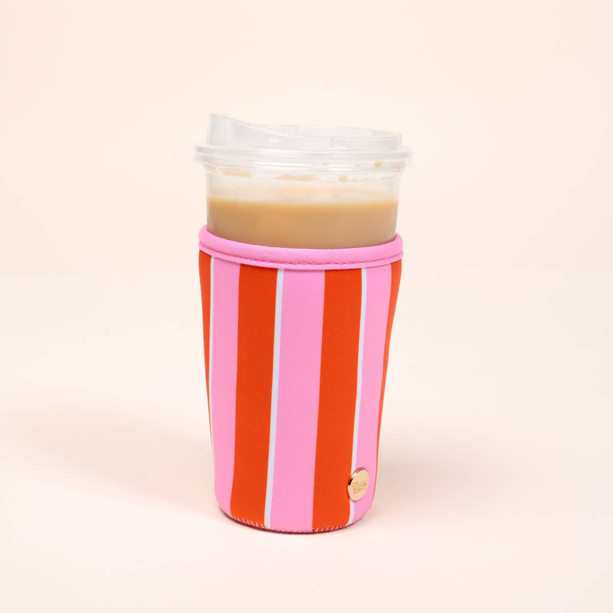Sip Savvy Drink Sleeve–Large–Sicily Stripes Pink