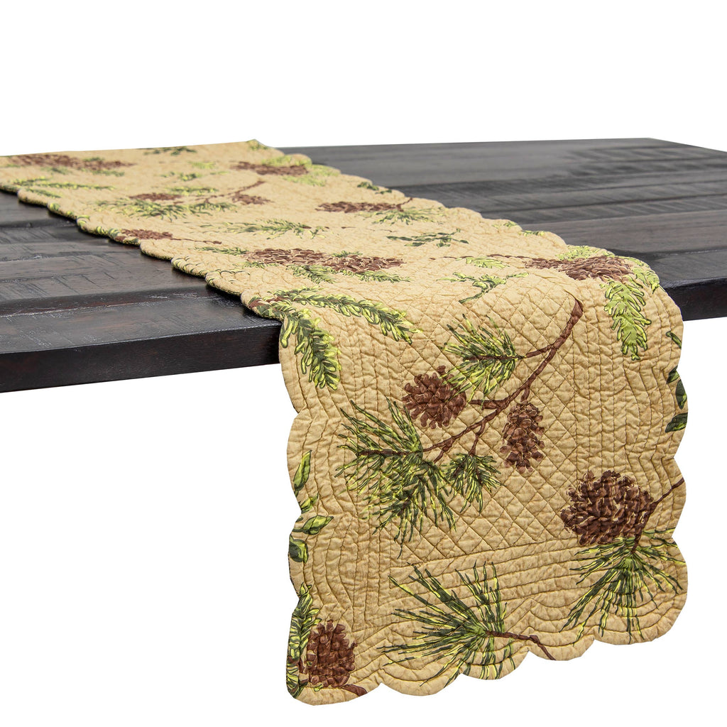 Woodland Retreat Pinecone Table Runner