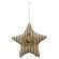 Ticking Button Star Ornament w/Button, 3 Assorted