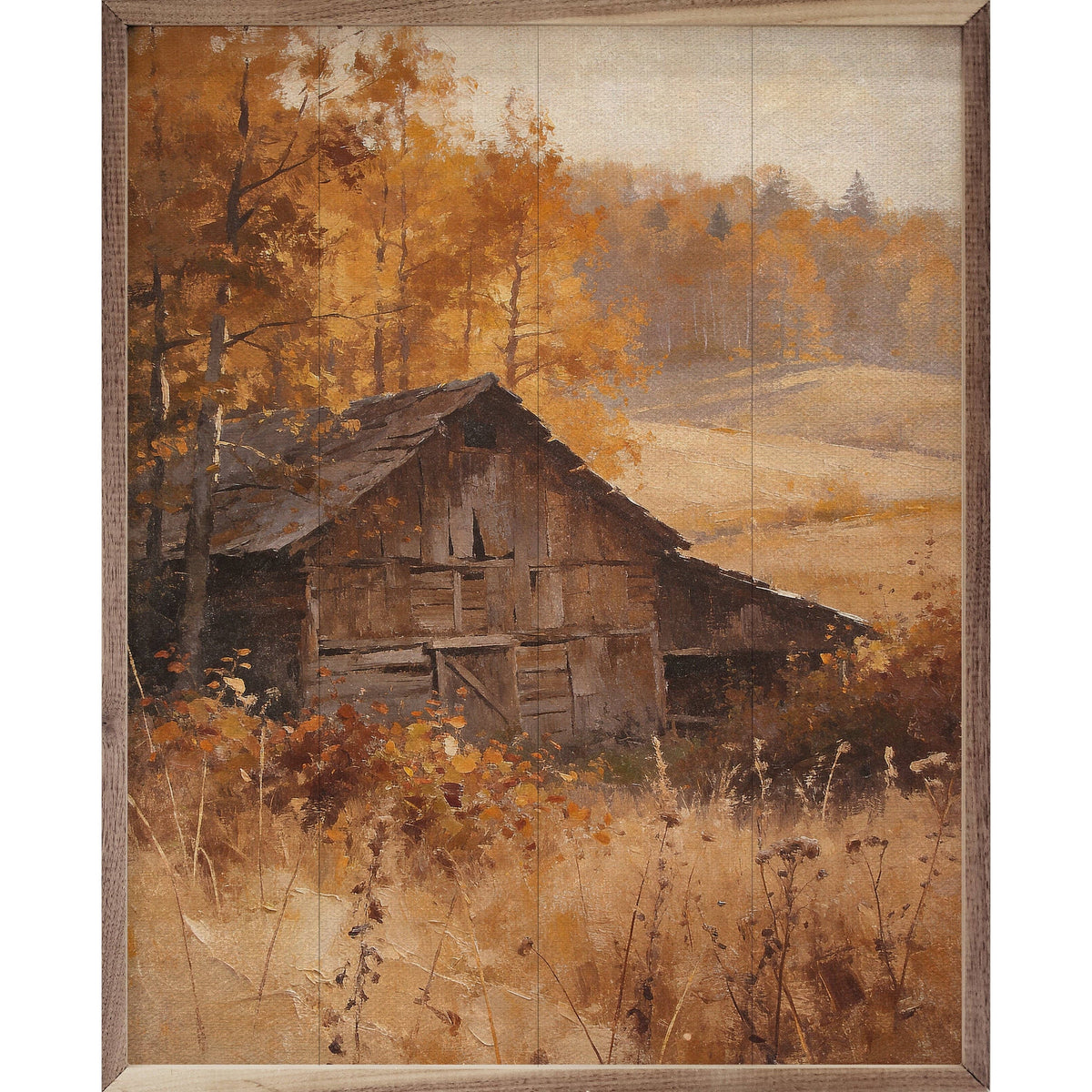 Barn In Autumn Valley