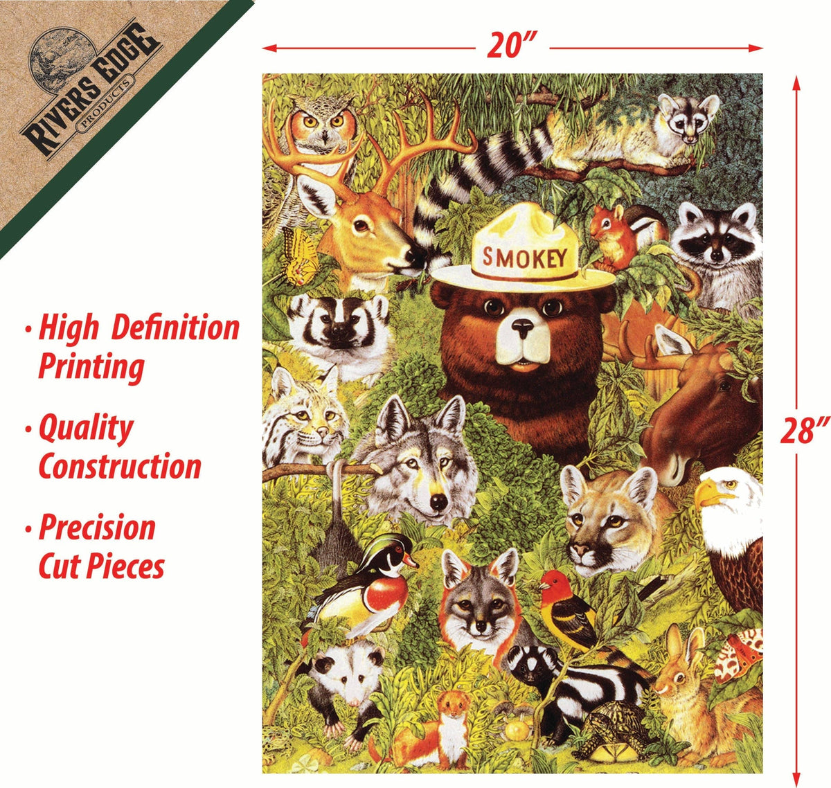 Puzzle in Tin 1000-Piece-Smokey and Friends