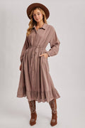 Mauve Shirt Dress