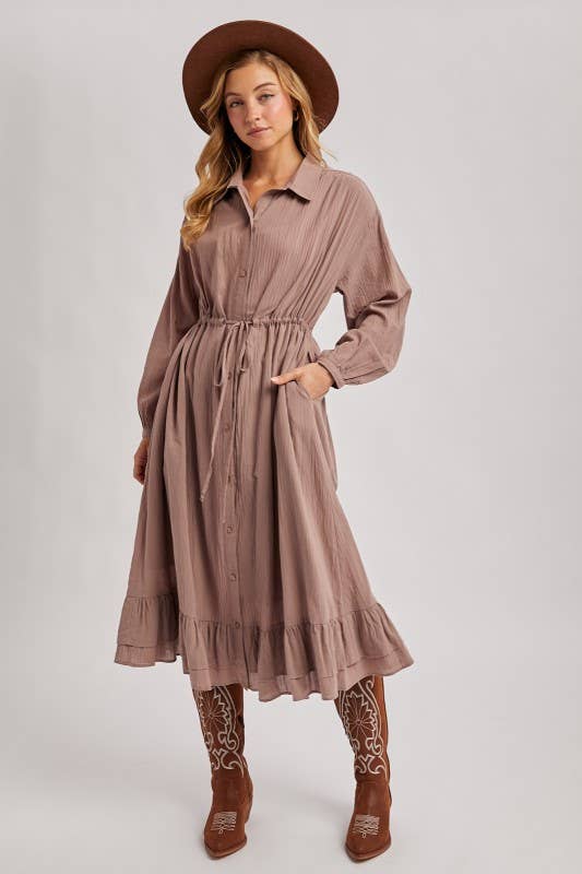 Mauve Shirt Dress